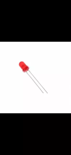 Lotto Da 10 Diodi LED Colore Rosso 5 mm Rotondo Marca Liteon