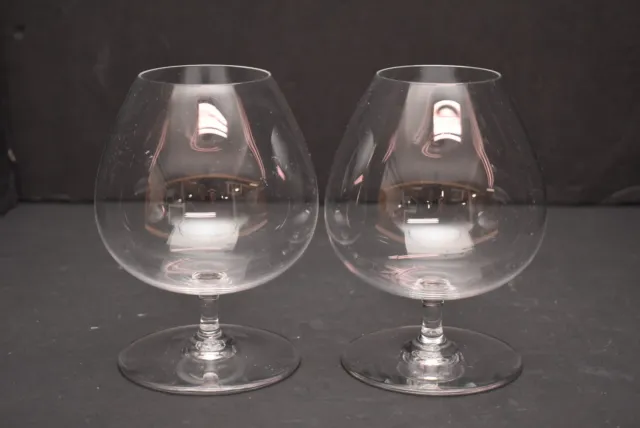 SET of 2 Baccarat Crystal PERFECTON LARGE Brandy Snifters Glasses 5.5" tall