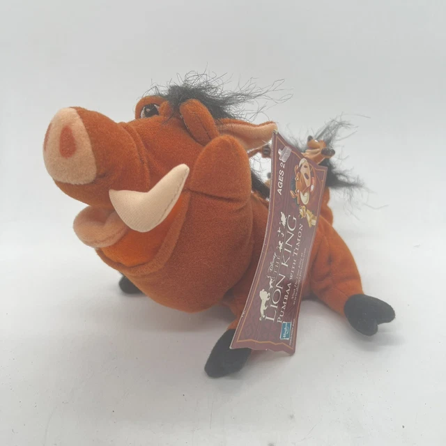 THE LION KING Young Simba Timon & Pumbaa Stuffed Animal Plush 2002 £14.