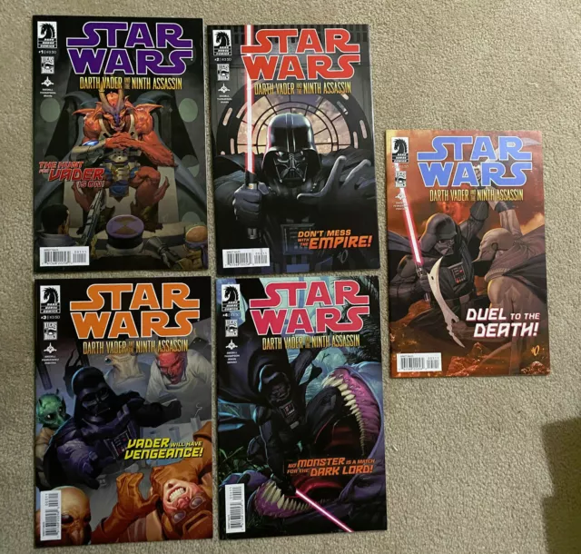 DARK HORSE COMICS STAR WARS DARTH VADER AND NINTH ASSASSIN #1 #2 #3 #4 #5 set