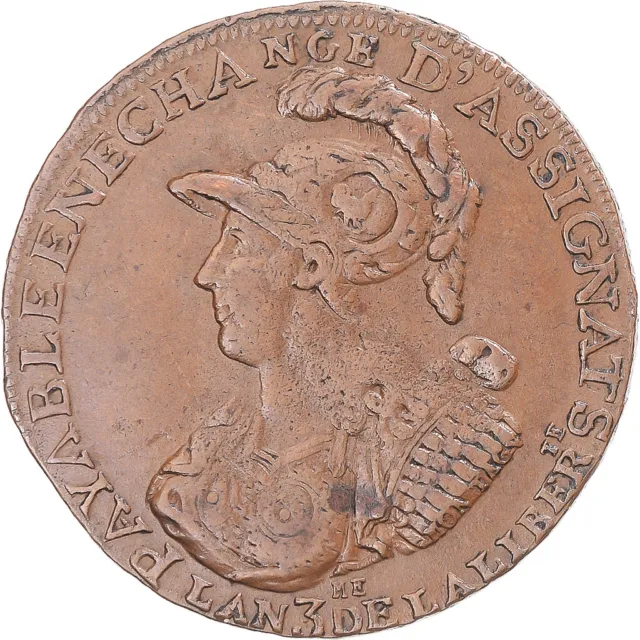 [#1155545] Münze, Frankreich, 2 Sols 6 Deniers, 6 blancs de Montagny, 1791, SS,