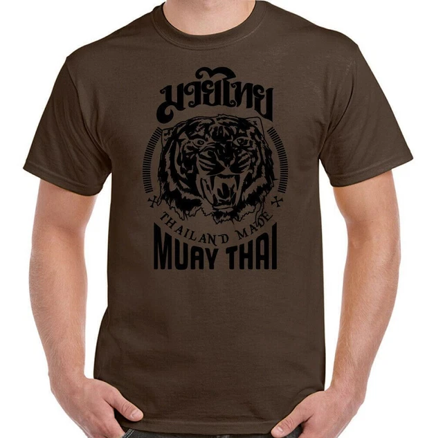 Muay Tailandese T-Shirt, Uomo Mma UFC Arti Marziali Palestra Top Tigre Guanto 2