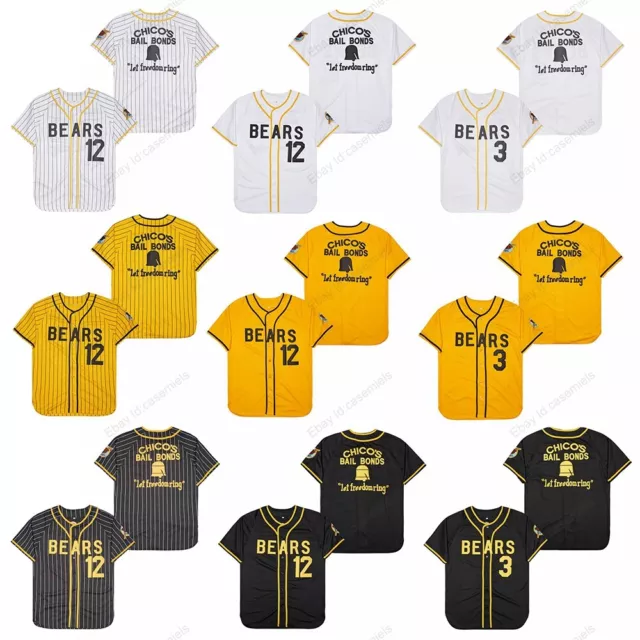 Movie 1976 Bad News Bears Chico's Bail Bonds Kelly Leak #3 #12 Baseball Jersey