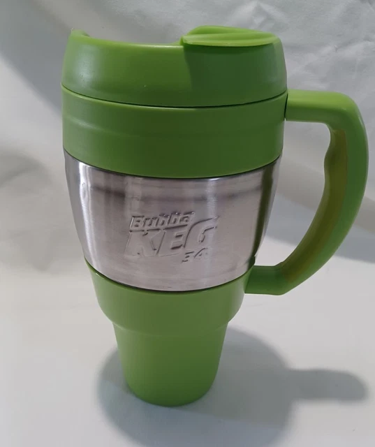BUBBA KEG Travel Mug with Handle Insulated 34oz Green Silver