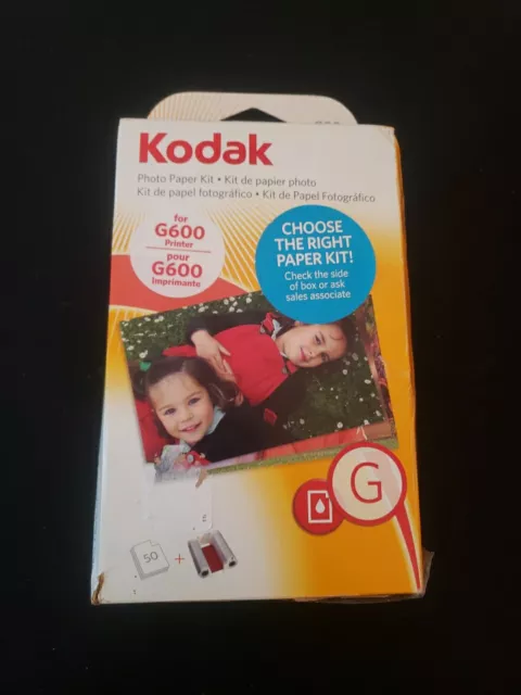 Kodak G Series Color Cartridge & 50 Photo Paper Refill Kit Sealed Box G600/G610