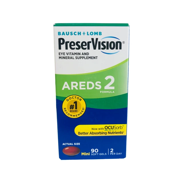 PRESERVISION AREDS 2 Eye Vitamin and Mineral 90 Mini Softgels Exp 11/24 ...