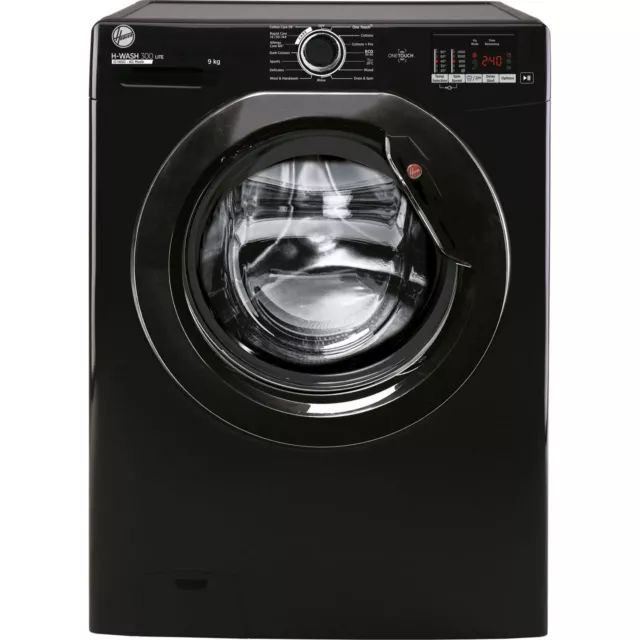 Hoover H3W492DABB4/1-80 9Kg Washing Machine Black 1400 RPM B Rated