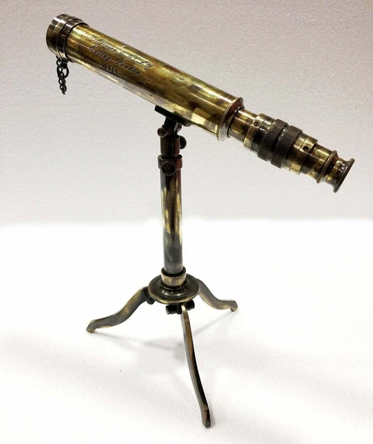 Handcrafted Victorian Marine Old Antique Telescope Maritime Nautical Brass Scope