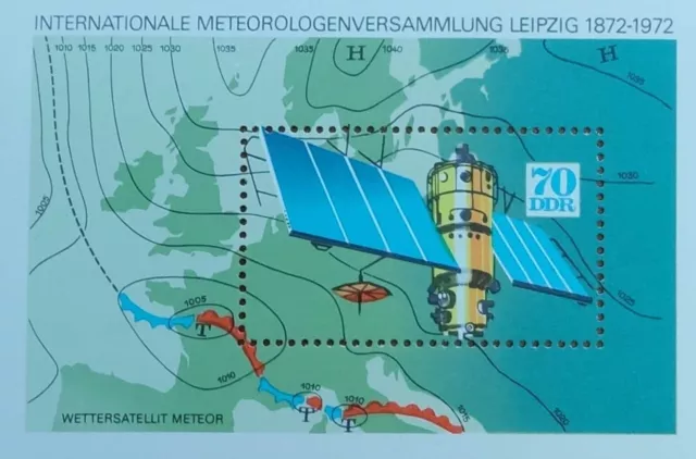Block 36 +Meteorologenversammlung Leipzig+ 1972+ postfrisch+ Michel Nr. 1747