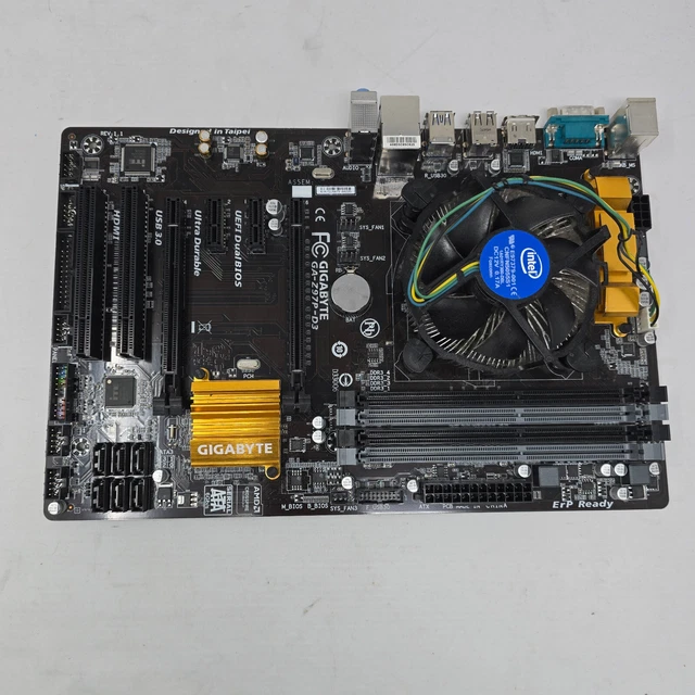 GIGABYTE GAZ97PD3 MOTHERBOARD ATX LGA1150 With i5 Processor Untested
