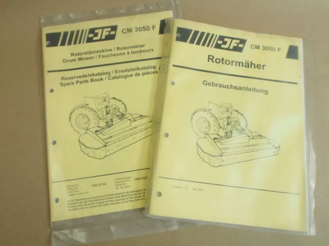 JF CM 3050F Rotormäher Bedienungsanleitung Betrieb und Ersatzteilkatalog ab 1999