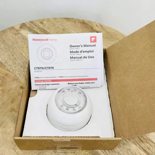 Honeywell - CT87N - Round Non- Programmable Thermostat - Open Box