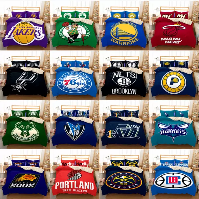 Basketball Team Digital Printing Quilt Duvet Cover Pillowcase Bedding Set Gift