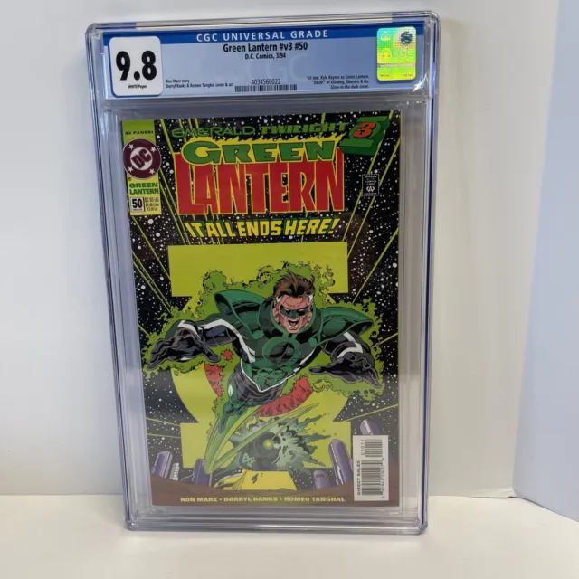 Cgc 9.8 Green Lantern V3 #50 1St Appearance Kyle Rayner As Gl White Pages