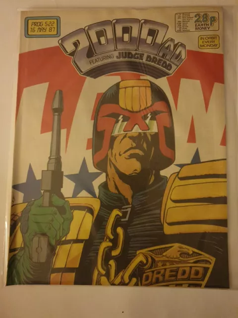 2000AD #522 prog comic, Nice clean Nm -Featuring Judges Dredd & Anderson 16/5/87