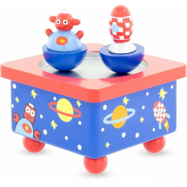 Caja Para Música Dancing de Madera Cohete Y Robot - Ulysse 3894