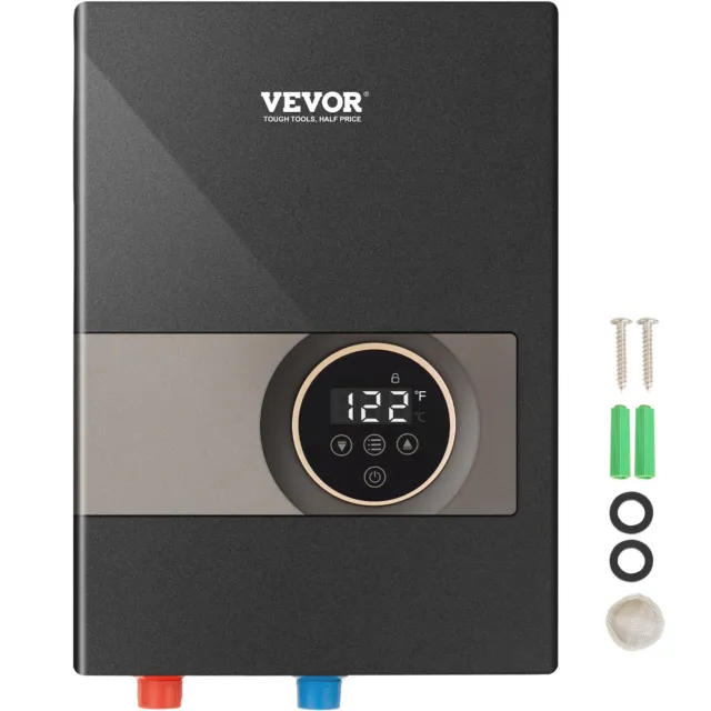 VEVOR 13.8kw Tankless Hot Water Heater Shower Electric Instant Boiler Bathroom