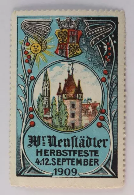 Neustädter Autumn Fair 1909 Early German Expo Poster Stamp Ad Folk Art