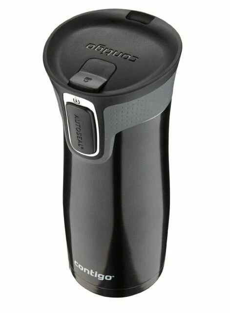 Contigo Insulated Travel Mug West Loop 2.0 AutoSeal 16 oz Stainless Steel Black