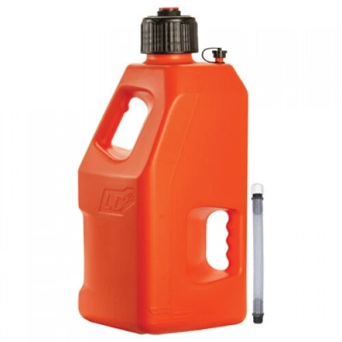 LC LC2 Utility Jug with 12" Reinforced Filler Hose 5 Gallons Orange 2038410001