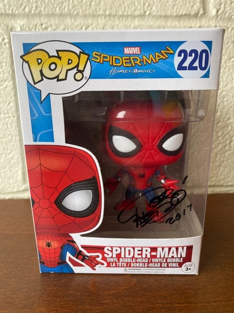 Funko Pop! Marvel 220 Spider-Man SIGNED BY REIS O'BRIEN Homecoming Vinyl Figure 