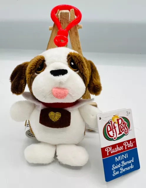 Elf on The Shelf Plushee Pals Saint Bernard Dog Mini Clip-On Elf Pets NEW W/Tags