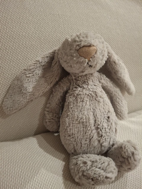 JELLYCAT BASHFUL GREY Bunny Rabbit Size Small Vibtage Pre-loved Kids ...