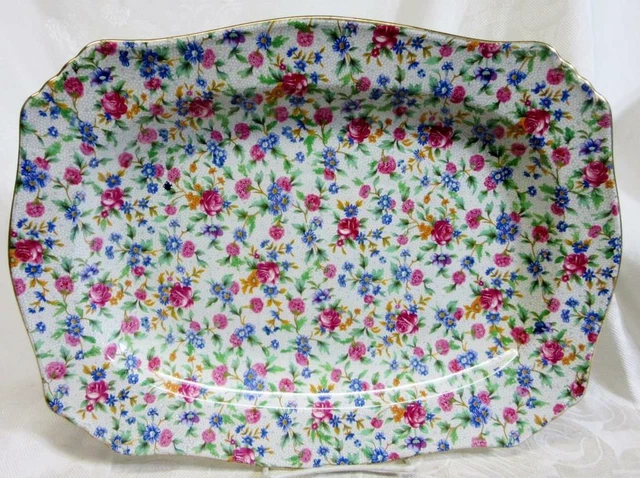 Royal WInton OLD COTTAGE CHINTZ  Large SERVING PLATTER  14" x 10 3/4"