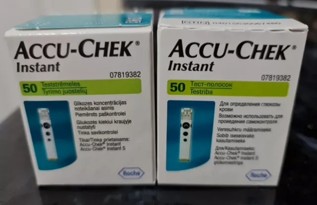 ACCU-CHEK INSTANT Glucose Blood Test Strips - 50 Strips-2024-25One Box Per Order