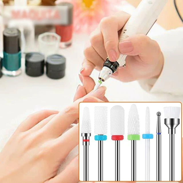 Set di levigatura pezzi mulino unghie ceramica strumenti bianchi parti 10*6,3*1,2 cm