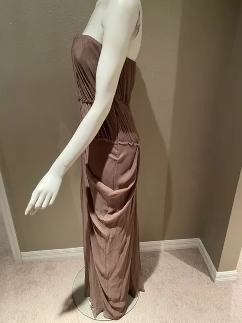 Vera Wang mocha silk gown Size 6 2