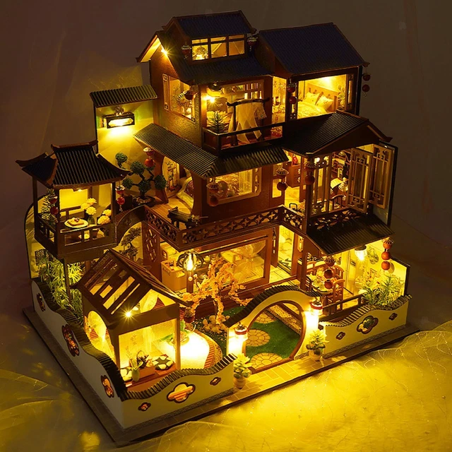 DIY DOLLHOUSE KIT with Furniture Artwork Miniature Doll House for