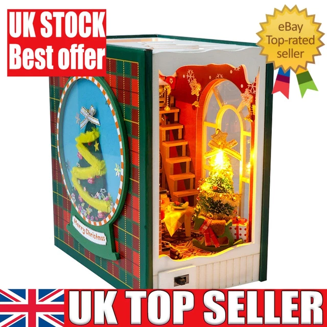 DIY MINI HOUSE Building Kit with Furniture and LED Light for Adults £27