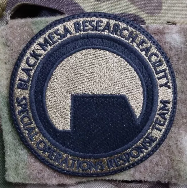 Black Mesa Security Forces SORT 'SWAT' Logo Patch Half Life OCP Silver +Colors