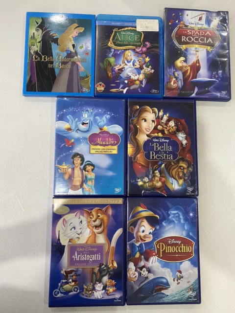 Stock Lotto Cartoni Anime Dvd Bluray Disney Spada Nella Roccia Alice Pinocchio