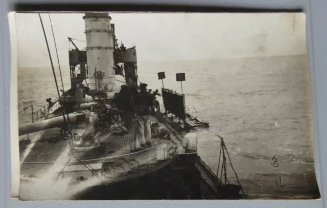 Derstoyer Allemand en déploiement Mer du Nord Guerre 14-18 WW1  Kriegsmarine