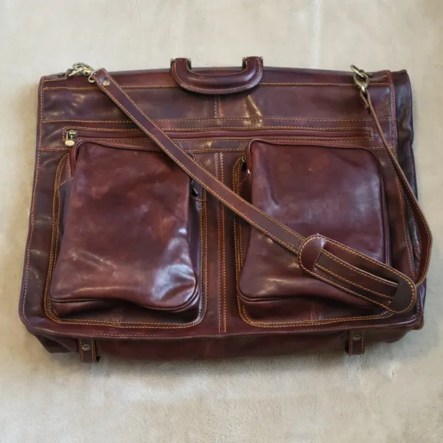 VERA PELLE Tahiti Garment Travel Bag Vegetable Tanned Italian Leather
