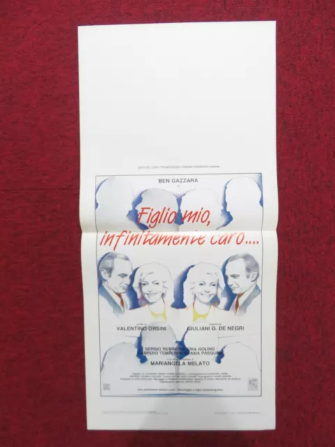 My Dearest Son Italian Locandina Poster Ben Gazzara Sergio Rubini 1985