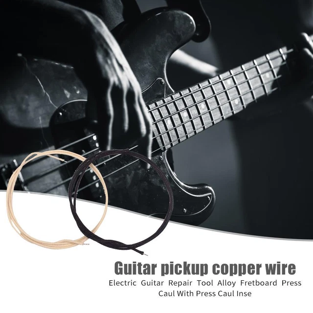 GUITAR PICKUP COPPER Cable Clothcovered Pushback Vintagestyle Wire Black White EUR 4,49