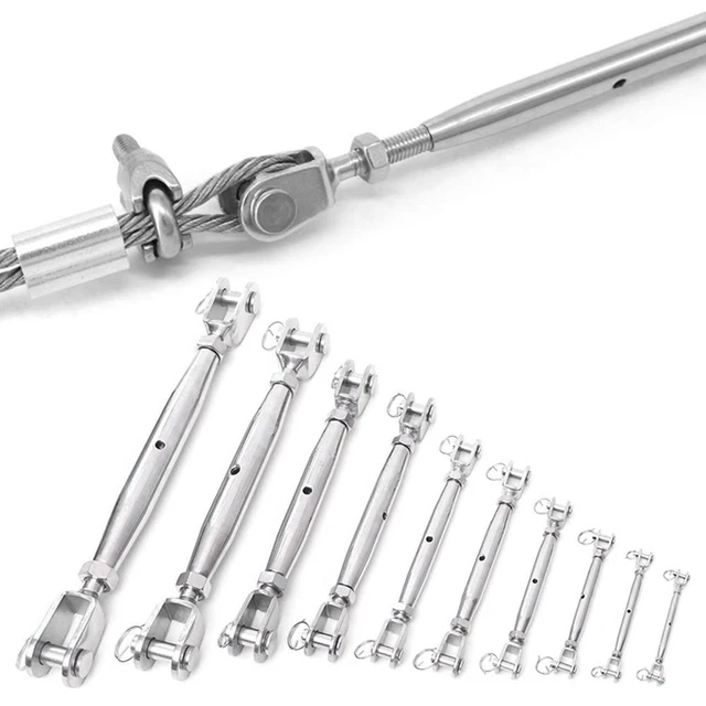 LENGTH ADJUSTER CLAMP Marine Rigging Jaw Turnbuckle Bolt Steel Wire