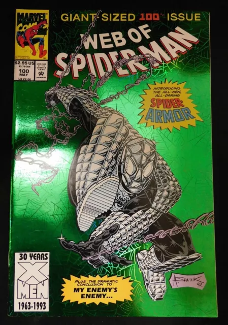 Web Of Spider-Man 100 Marvel Comic 1St Spider-Armor Kavanagh Savilik 1993 Vf/Nm