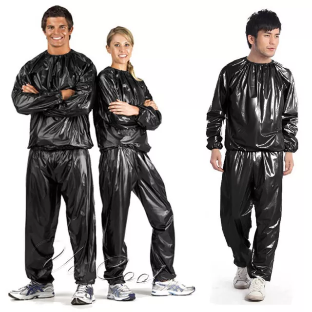 Heavy Duty Sweat Suit Sauna Suit Exercise Gym Suit Fitness Weight Loss Anti-Rip