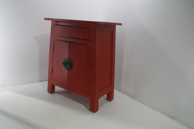 SEE NOTES Sunset CC-CHE206LD-RD Trading Cottage Solid Wood End Table Red