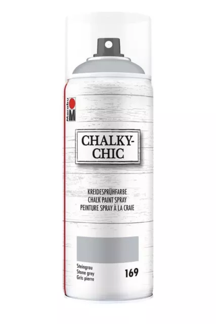 Marabu Chalky-Chic Kreidesprühfarbe Steingrau 400ml Dose