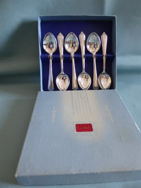 Vintage Boxed Rodd Silverplate EPNS A1 Tea Coffee Spoons in Original Box