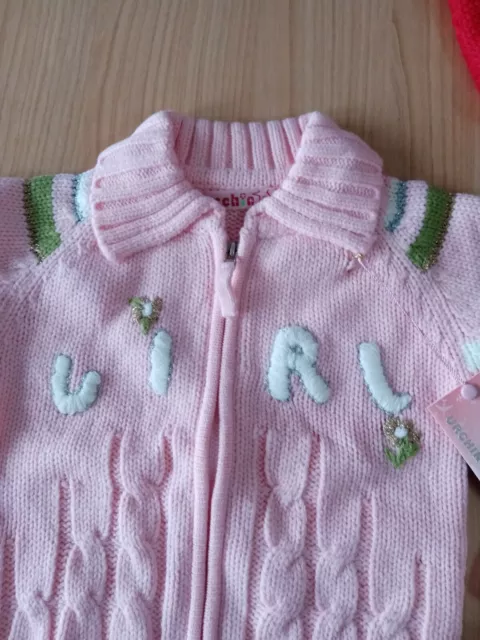 Maglia Maglione Cardigan Bambina Taglia 2 Anno 24 Mesi Misto Lana Nuovo Invernal