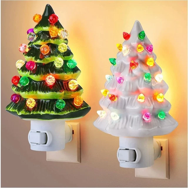 WARM LIGHT CHRISTMAS Tree Night Light with ON/Off Switch Festival Lamp