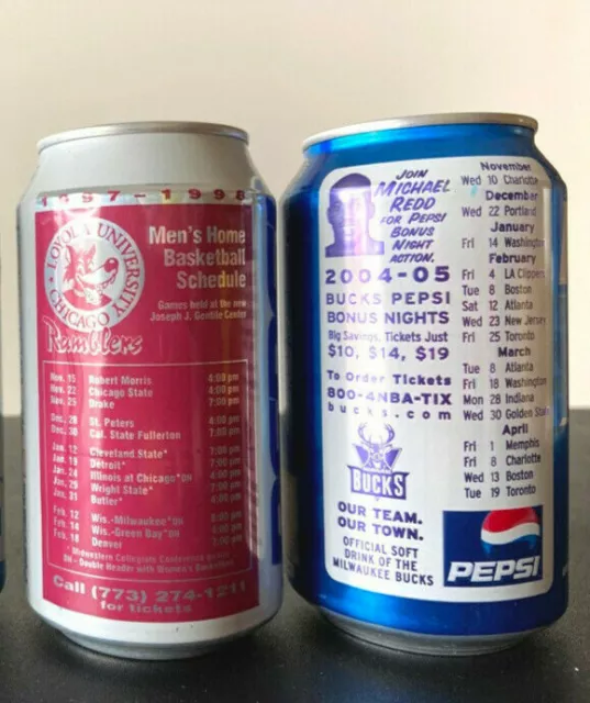 RARE VINTAGE PEPSI Can 1997 and 2004 Limited Edition Basketball Events ...