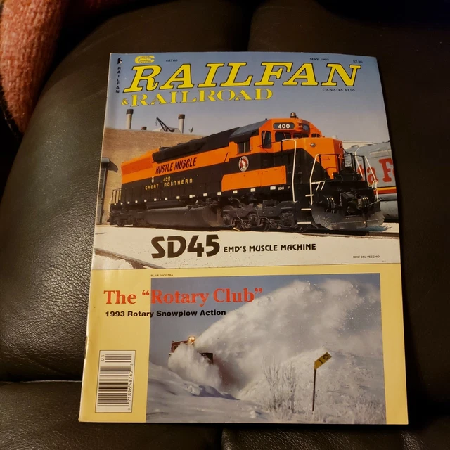 RAILFAN & RAILROAD Magazine May 1993 The "Rotary Club" Snowplow Action