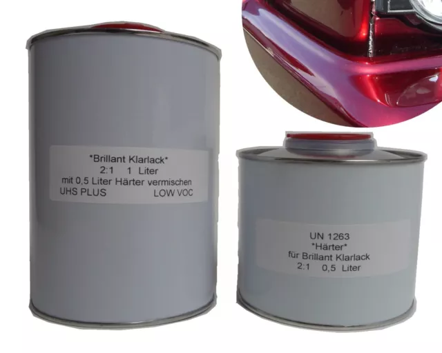 1.5 Liter Set 2K Hs Glossy Clear Varnish Base Lack Painting Lackpoint